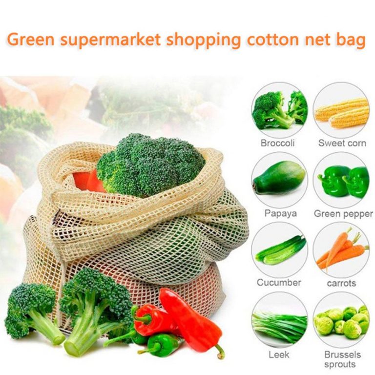 Bolsa de almacenamiento de frutas y verduras para cocina reutilizables